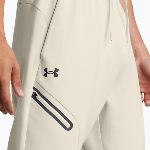 Men's Under Armour Unstoppable Fleece summit white/black trousers