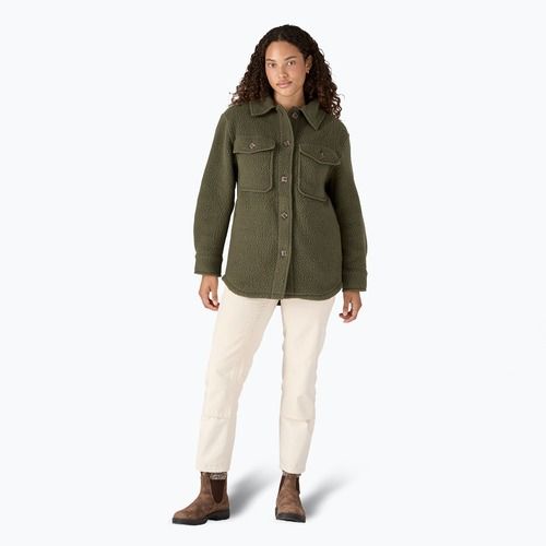 Women's Patagonia Retro Pile Shacket jacket pine needle green