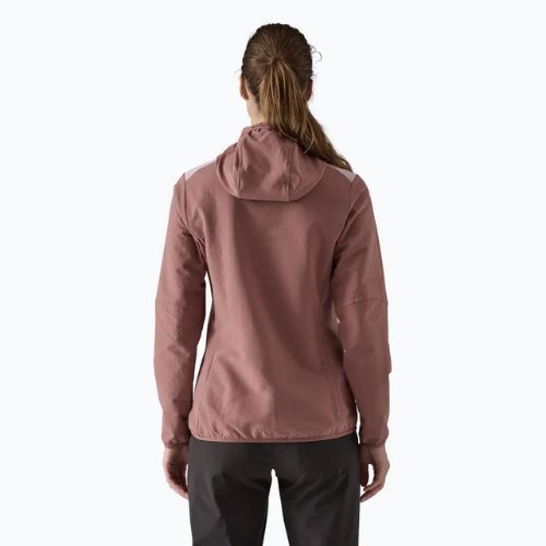 Patagonia women's softshell jacket R2 CrossStrata Hoody dulse mauve