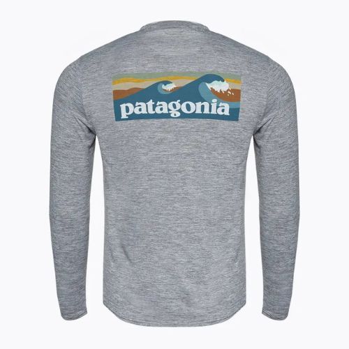 Men's Patagonia Cap Cool Daily Graphic Shirt-Waters boardshort logo abalone blue/feather grey