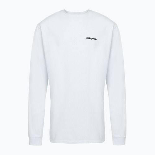 Men's Patagonia P-6 Logo Responsibili Longsleeve white