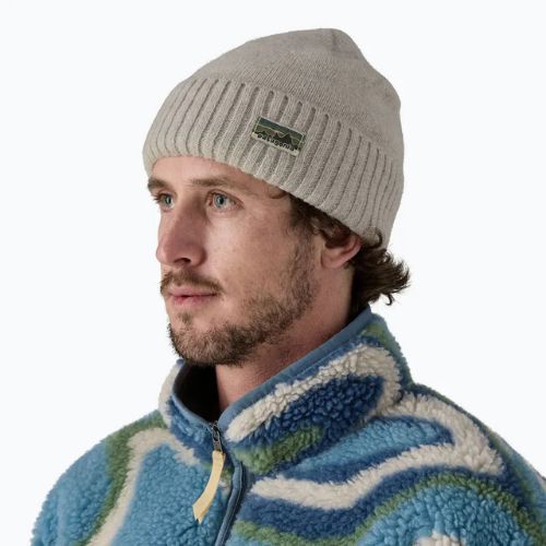 Patagonia winter beanie Brodeo Beanie og legacy label/crisp grey