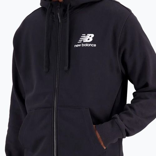 Men's New Balance Essentials Stacked Logo French Terry sweatshirt black