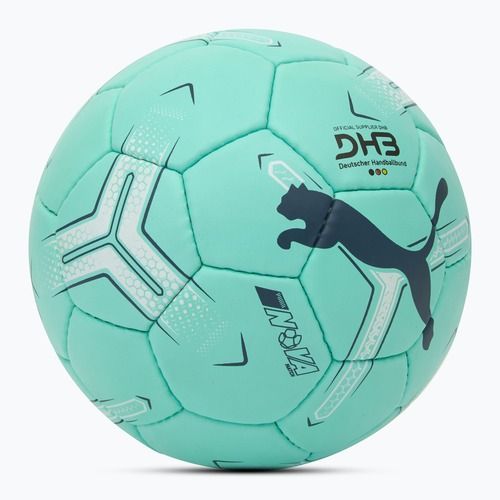 PUMA Nova Match electric handball peppermint/grey skies/puma white size 3