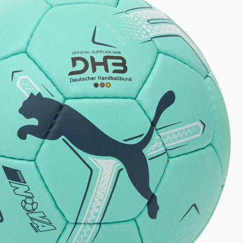 PUMA Nova Match electric handball peppermint/grey skies/puma white size 3