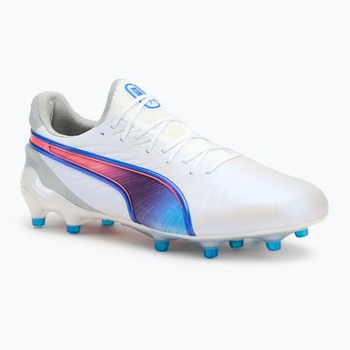 PUMA King Ultimate FG/AG football boots puma white/bluemazing/flat light grey/sunset glow