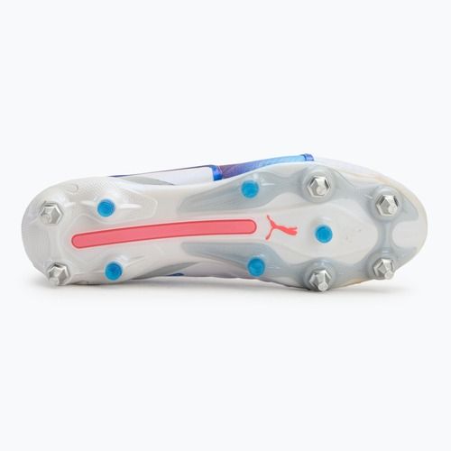 PUMA King Ultimate MxSG men's football boots puma white/bluemazing/flat light grey/sunset glow