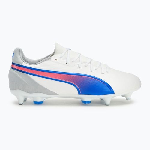 PUMA King Match MxSG men's football boots puma white/bluemazing/flat light grey/sunset glow