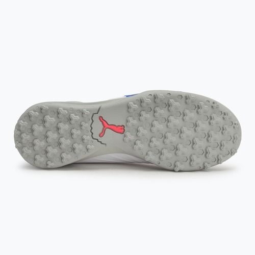 PUMA King Match TT Jr children's football boots puma white/bluemazing/flat light grey/sunset glow