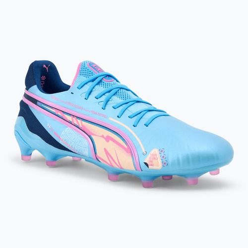 PUMA King Ultimate Vol. Up FG/AG football boots luminous blue