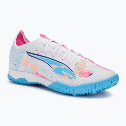 PUMA Ultra 5 Match Vol. Up TT football boots puma white/luminous blue/poison pink/fizzy melon