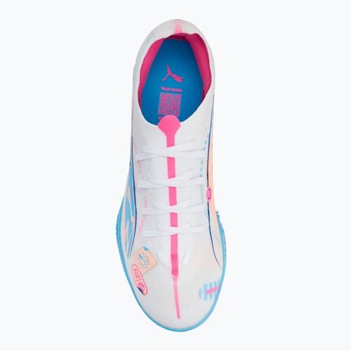 PUMA Ultra 5 Match Vol. Up TT football boots puma white/luminous blue/poison pink/fizzy melon