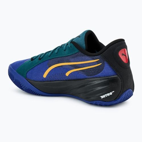 Men's basketball shoes PUMA All-Pro Nitro Crowd Craze lapis lazuli/cold green/puma black