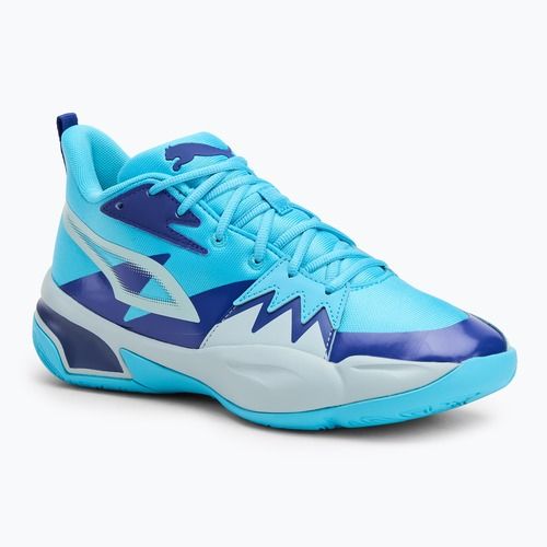 PUMA Genetics purple glimmer/bright aqua/strong gray/white basketball shoes