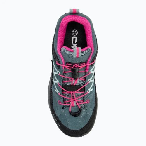 CMP children's trekking boots Rigel Low Wp mineral green / purple fluo
