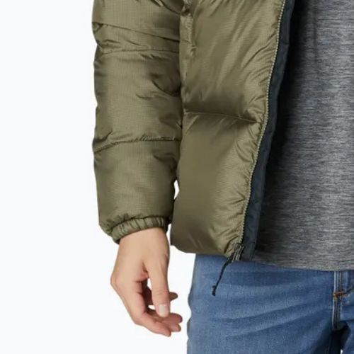 Columbia Puffect II Hooded stone green/ black men's down jacket