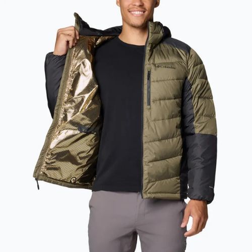 Columbia Labyrinth Loop II Hooded stone green/ shark men's down jacket