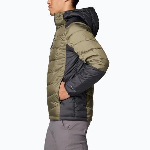 Columbia Labyrinth Loop II Hooded stone green/ shark men's down jacket