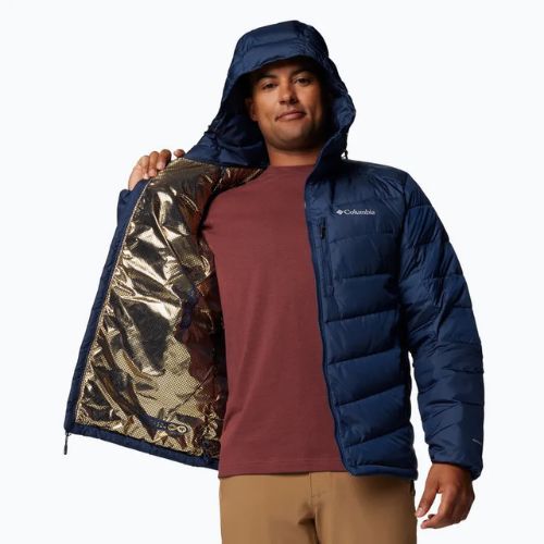 Men's Columbia Labyrinth Loop II Hooded down jacket collegiate navy