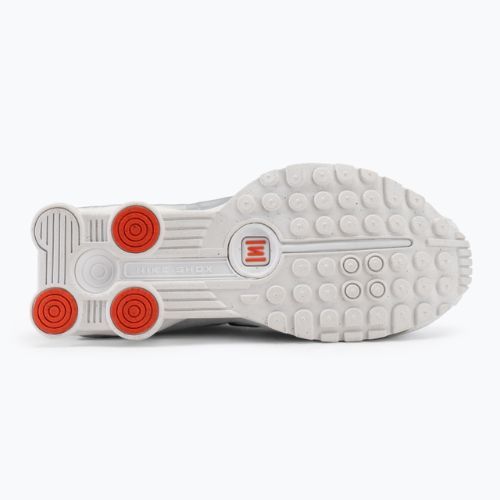 Nike Shox R4 women's shoes white/metalsilver/max orange