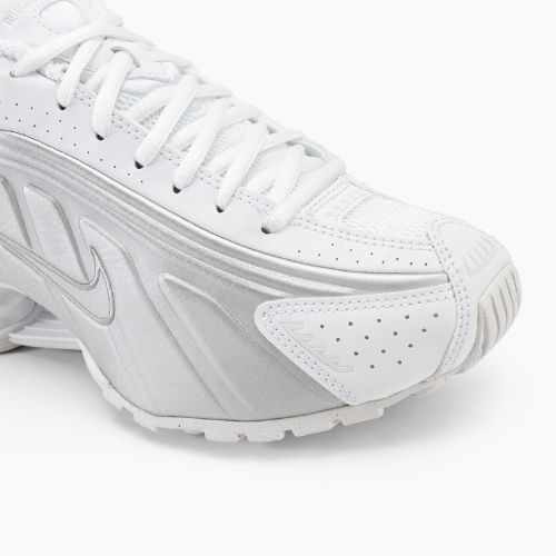Nike Shox R4 women's shoes white/metalsilver/max orange