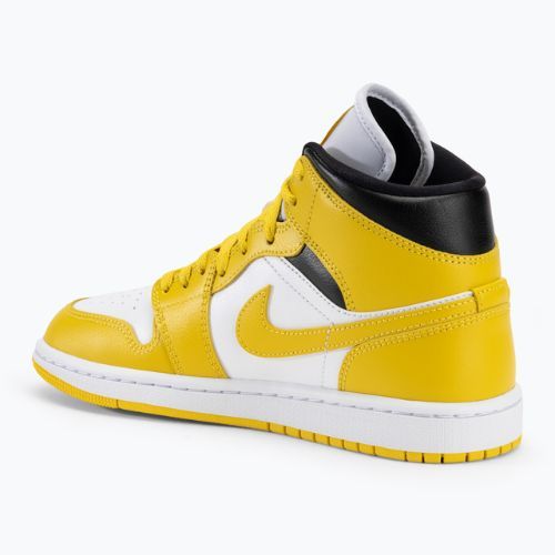 Women's Air shoes Jordan 1 Mid white/black/vivid sulfur