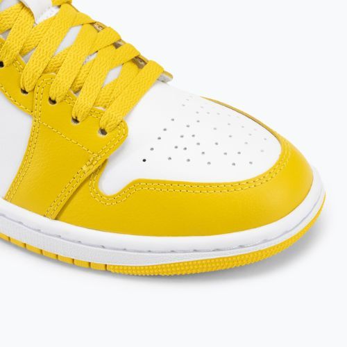 Nike Air Jordan 1 Mid women's shoes white/black/vivid sulfur