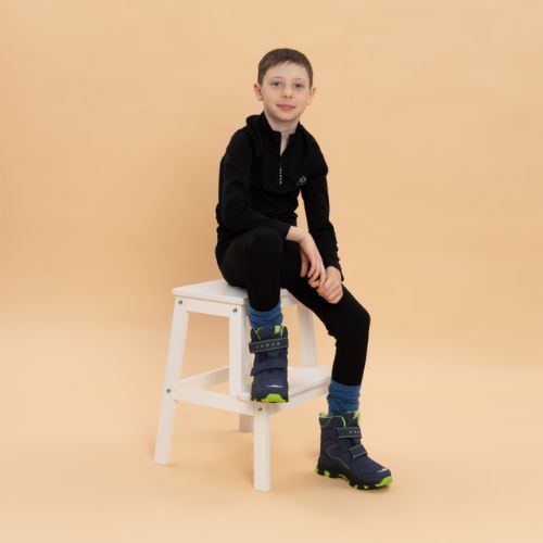 Children's snow boots KADVA Snowey Mid WaterProof navy/green