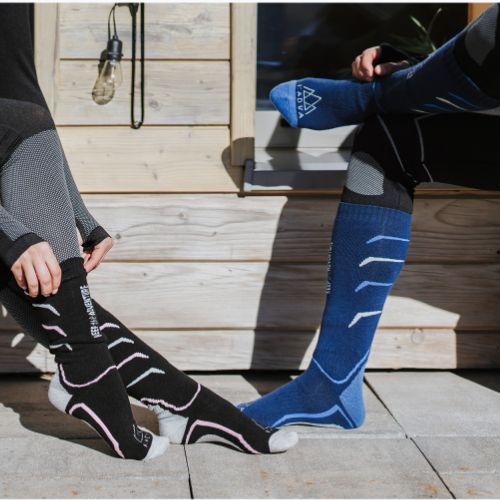 Men's ski socks KADVA Woolan navy blue