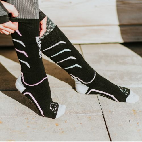 Women's Ski Socks KADVA Woolan W in Black