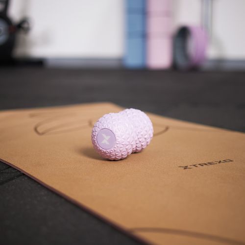 Double massage ball TREXO TXO-B4Z075-VT purple