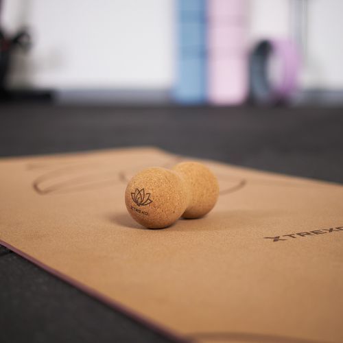TREXO double cork massage ball TXO-B4Z082-NC natural