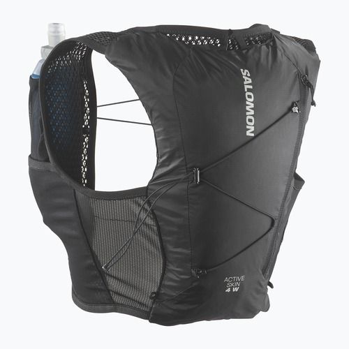 Women's Salomon Active Skin 4 black/metal running waistcoat
