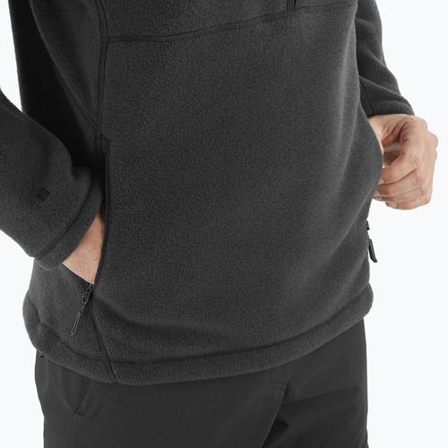 Men's trekking sweatshirt Salomon Chroma Fleece Hz deep black