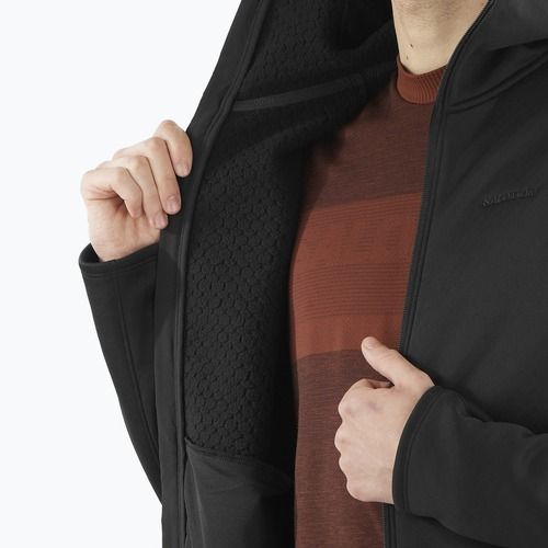 Men's Salomon Essential Midwarm Hd deep black trekking sweatshirt