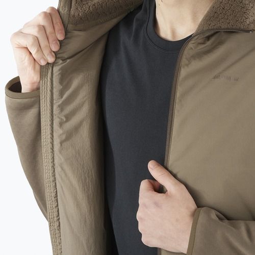 Men's Salomon Outline Hyb Warm Hd shitake trekking sweatshirt
