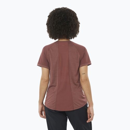 Women's trekking t-shirt Salomon Outline rum raisin
