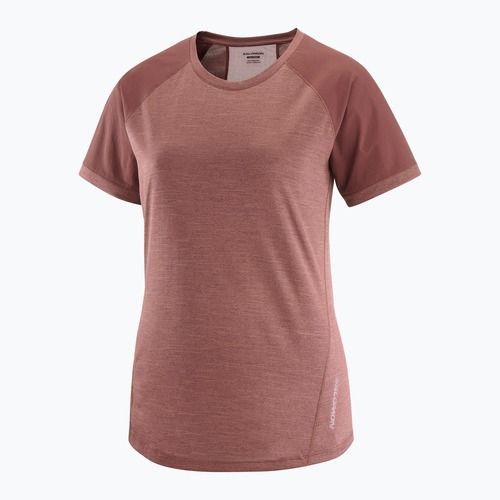 Women's trekking t-shirt Salomon Outline rum raisin