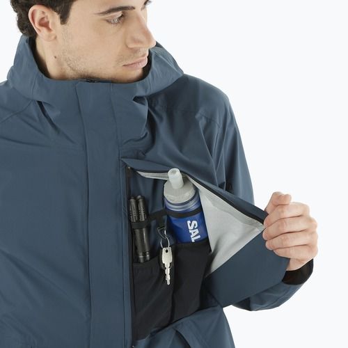Salomon Outerpath Pro men's rain jacket midnight navy