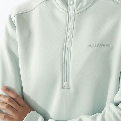 Women's trekking jacket Salomon Essential Midwarm HZ misty blue