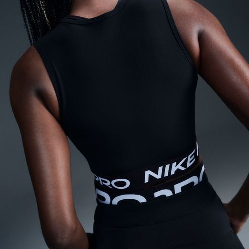 Women's training tank top Nike Pro Dri-Fit black/white