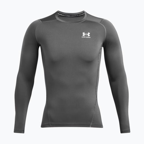 Men's Under Armour Heat Gear Armour Comp castlerock/white training longsleeve