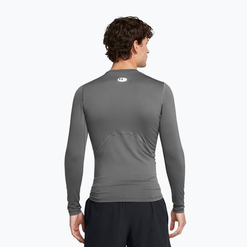 Men's Under Armour Heat Gear Armour Comp castlerock/white training longsleeve