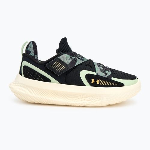 Under Armour Flow Futr X 4 Camo basketball shoes black/retro green/metallic gold