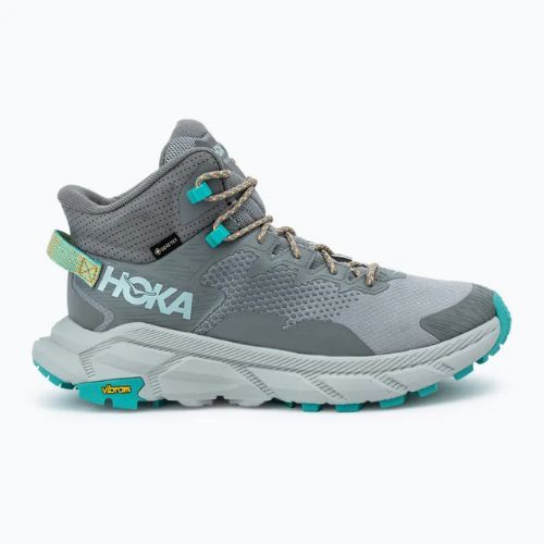 Men's hiking boots HOKA Trail Code GTX galactic grey/electric aqua