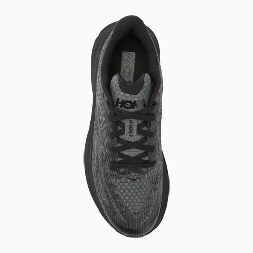 HOKA Clifton 9 black/carbon black children's running shoes