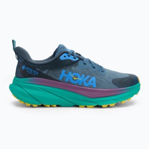 Men's running shoes HOKA Challenger 7 GTX real teal/tech green