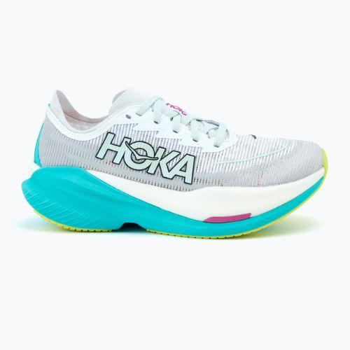 Women's running shoes HOKA Mach X 2 frost/electric aqua