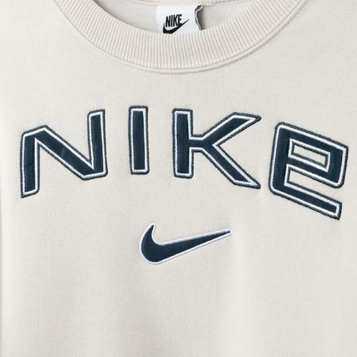 Women's Nike Sportswear Phoenix Fleece light orewood brn/white/armory navy sweatshirt