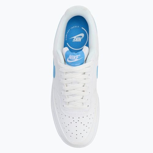 Men's Nike Court Vision Low white/gum yellow/university blue shoes